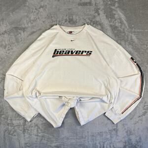 Vintage Nike Team Oregon State Beavers Logo White Long-sleeve T-shirt Size XXL